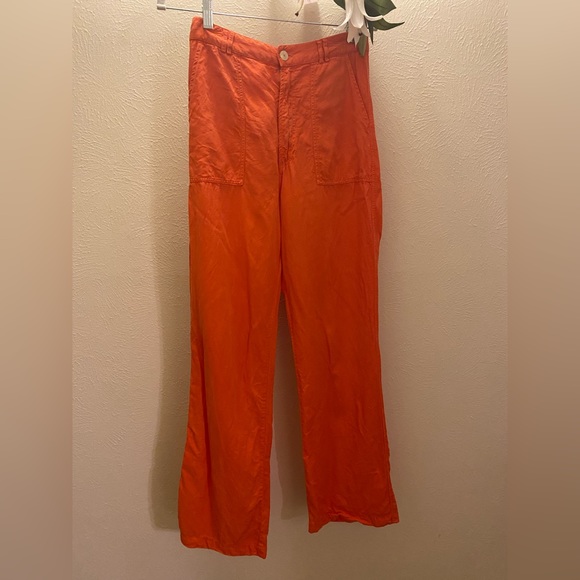 Zara high waist orange pants. Size M. - Picture 7 of 7